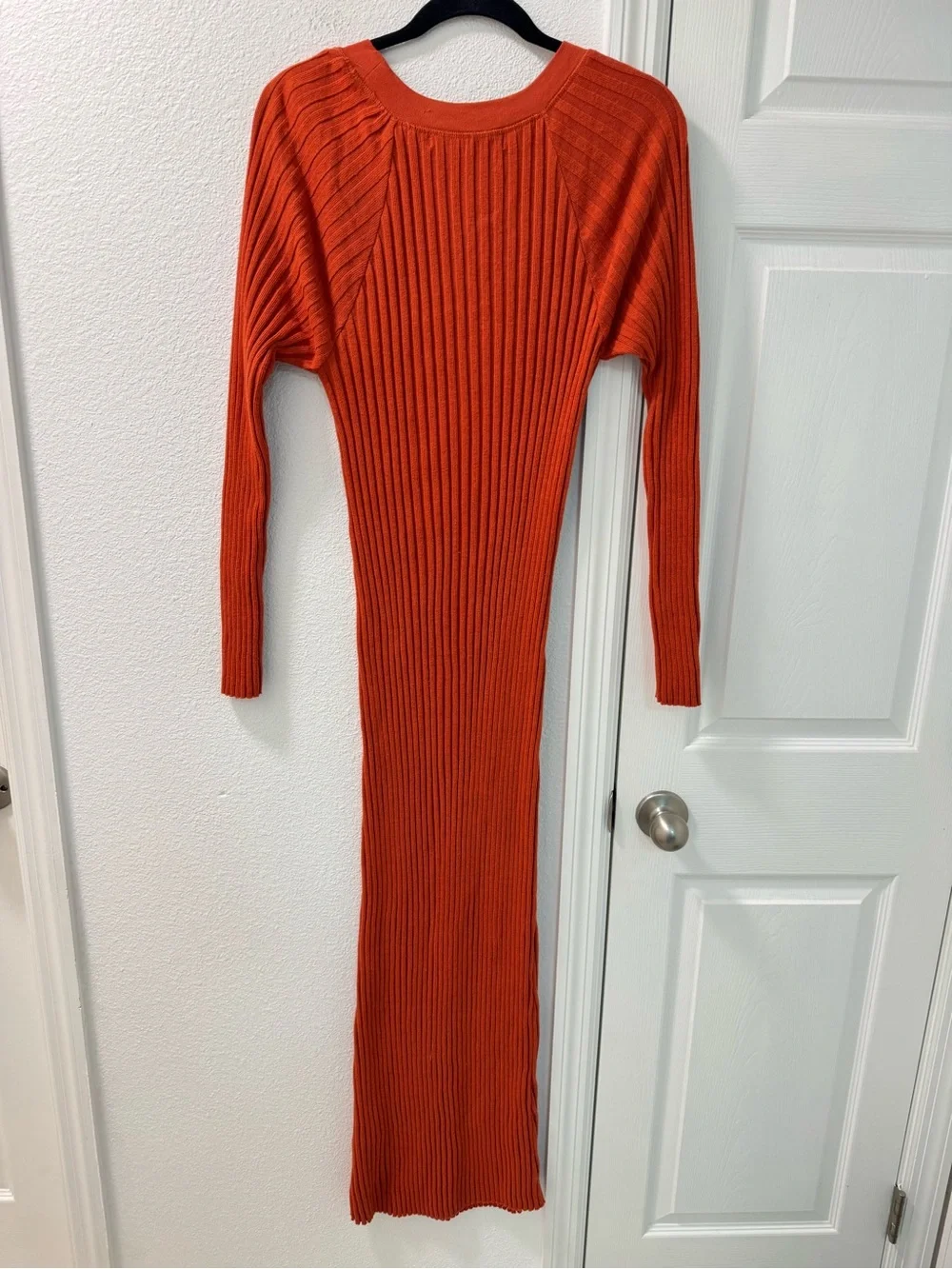 Free People Ribbed Maxi Dress in Orange